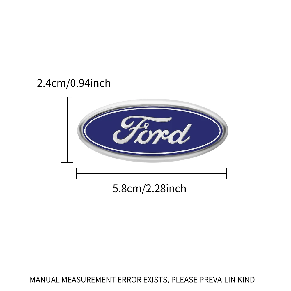 Autocollant de logo d\'emblème central de volant de voiture, accessoires ATIC Edge, Focus 3, MK2, Fi.C., MK7, Mondeo, Mk4, ktKuga, 58x22mm