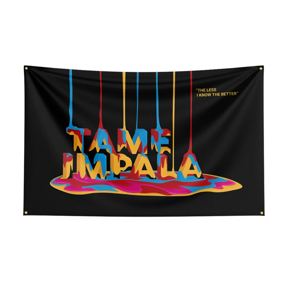 3x5 أقدام T-Tames-L-Impal-S-Rock الفرقة العلم البوليستر الطباعة الرقمية راية للمرآب جدار الفن خارج الباب الديكور #3