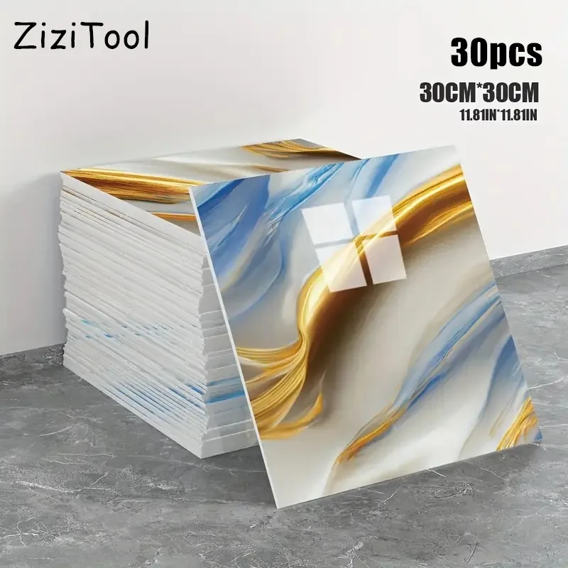 

Marble Self Adhesive Wall Tile Stickers Waterproof Washroom Wall Panels Peel and Stick Tile PVC Wall Panels for Kitchen Bathroom