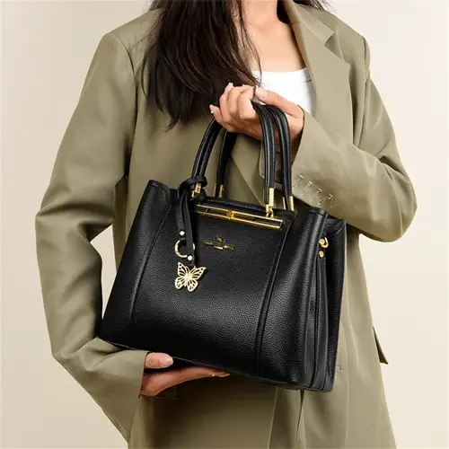 Soft Leather Luxury Handbags Women Bags Designer 3 Layers Shoulder Crossbody Sac Ladies Large Capacity Shopping Messenger Tote - Image 2