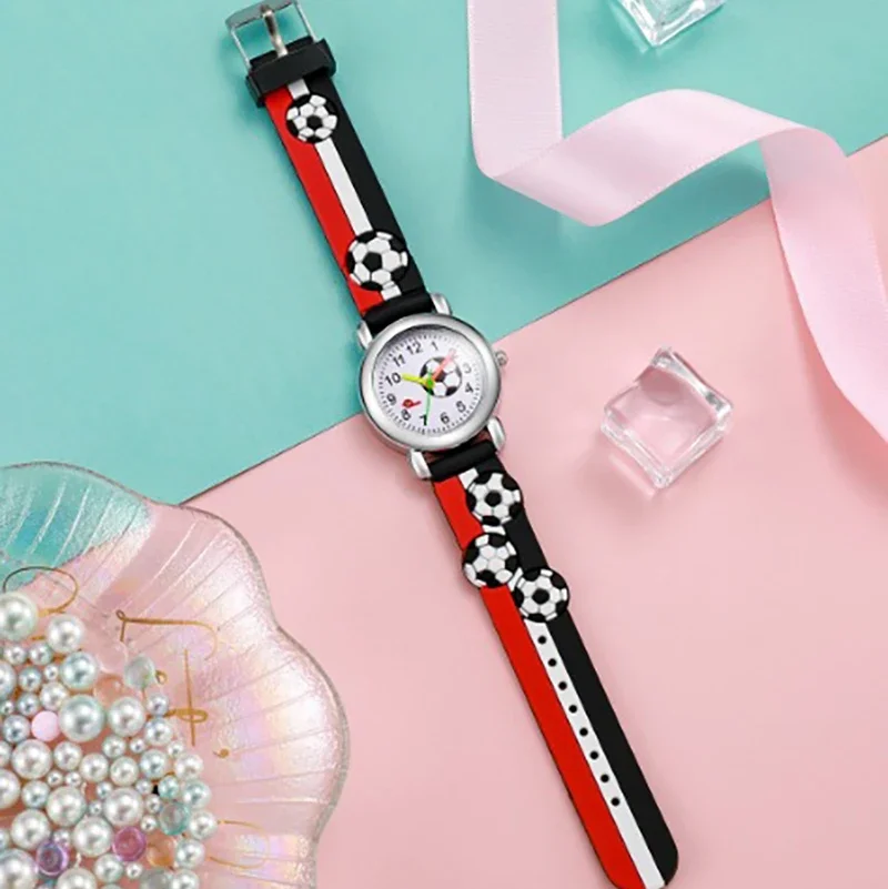 New Fashion Colorful Cartoon Football Student and Children's Watch Quartz Watch Electronic Watch