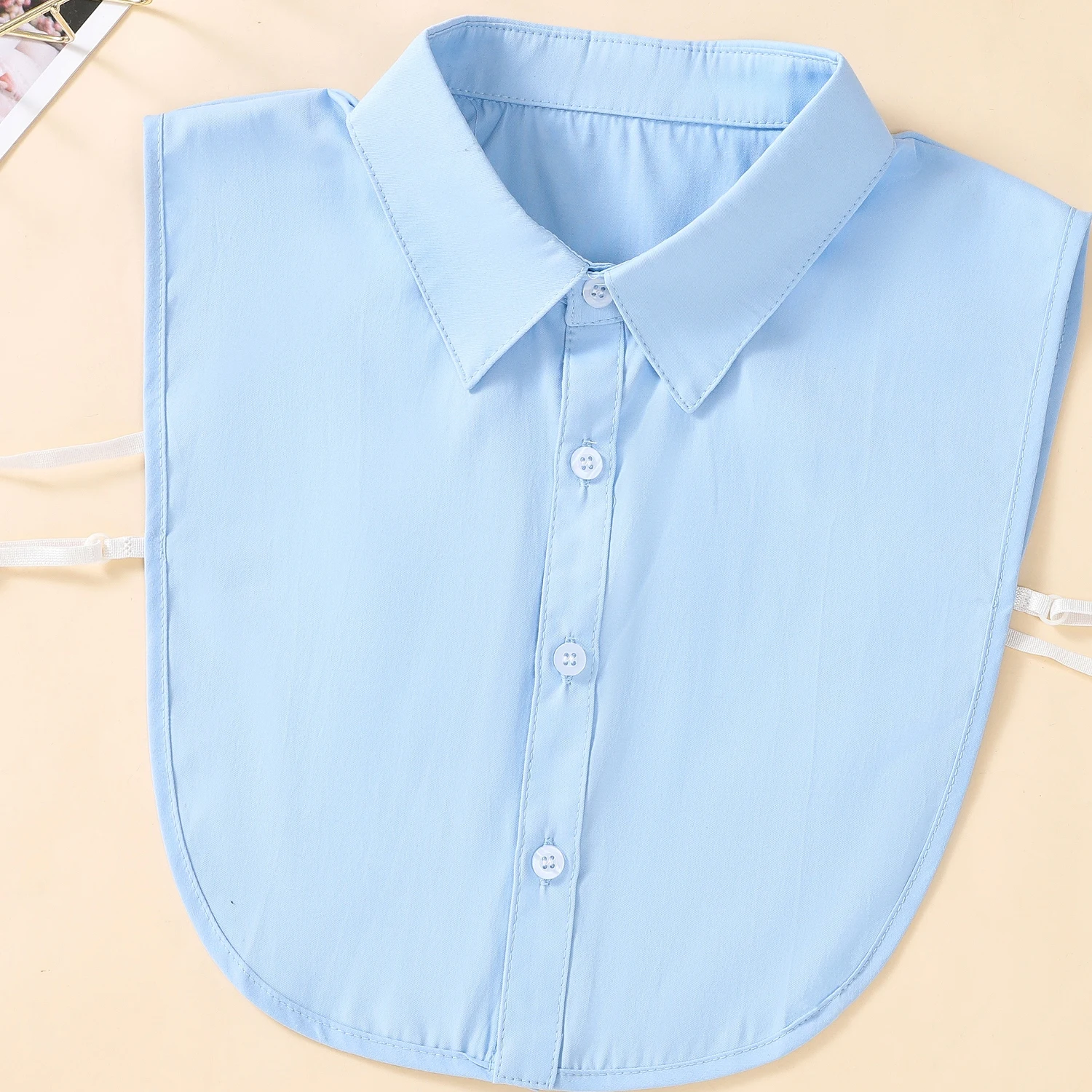 Женский искусственный воротник, искусственный воротник полурубашки, универсальный искусственный воротник для официальной одежды, подходит для весны, лета, осени.