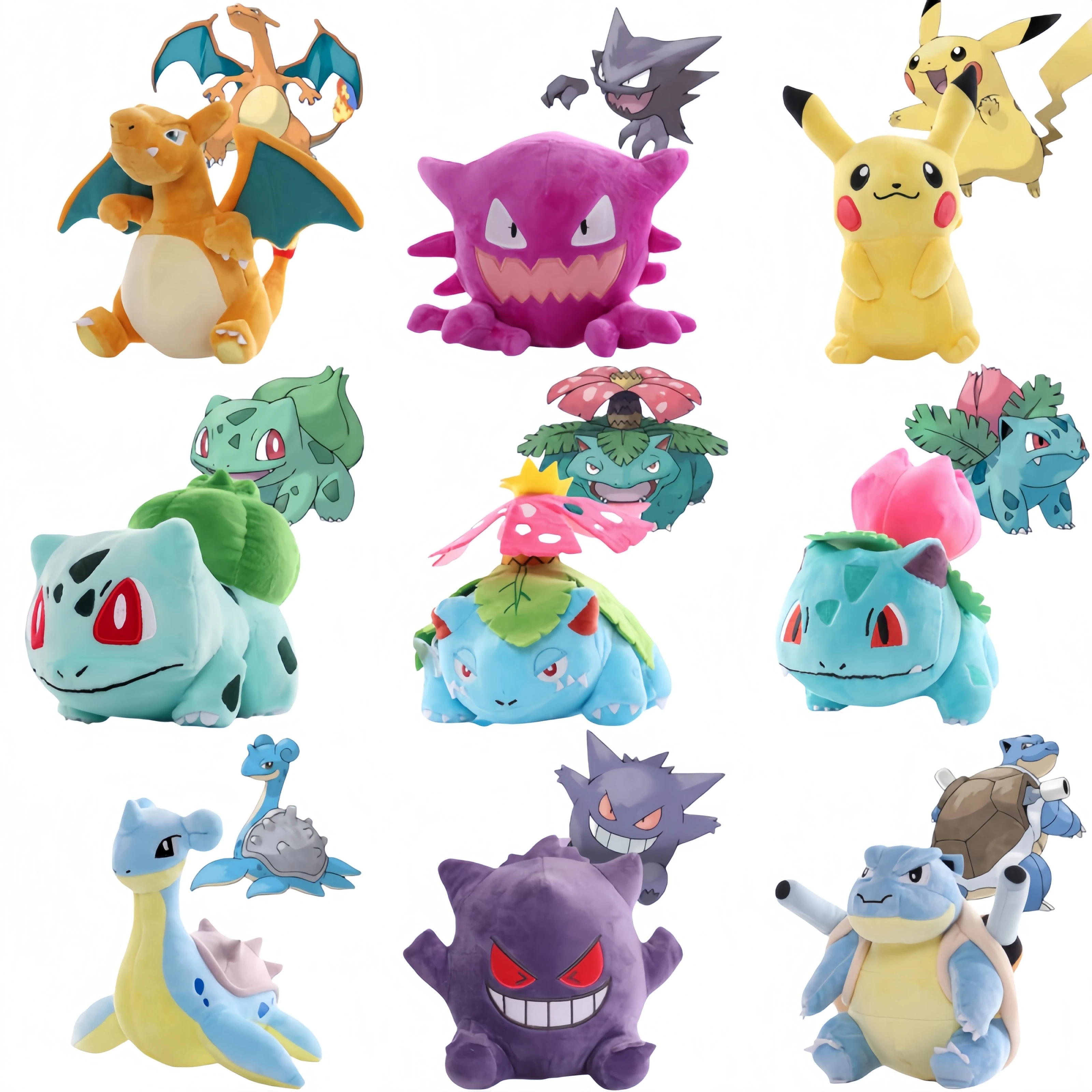 البوكيمون بيكاتشو Peluche Venusaur Ivysaur Bulbasaur أفخم Charizard Blastoise السنجاب تشارماندر اللعب Gengar محشوة دمية الهدايا