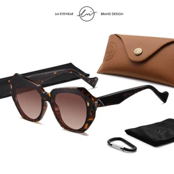 LM Cat Eye Sunglasses Women 2022 Polarized Gradient Lens Excellent Quality Retro Cutting Frame Sun Glasses Female UV400 lentes