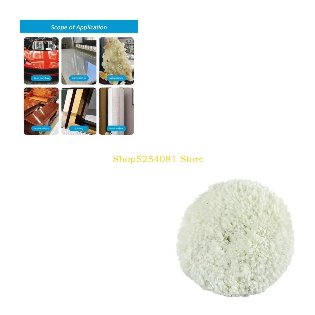 AXYC Single Sided Wool Buffing Pad Vehicle Maintenance Equipment For Car Detailing And Marble Polishing 5 Inch 6 Inch