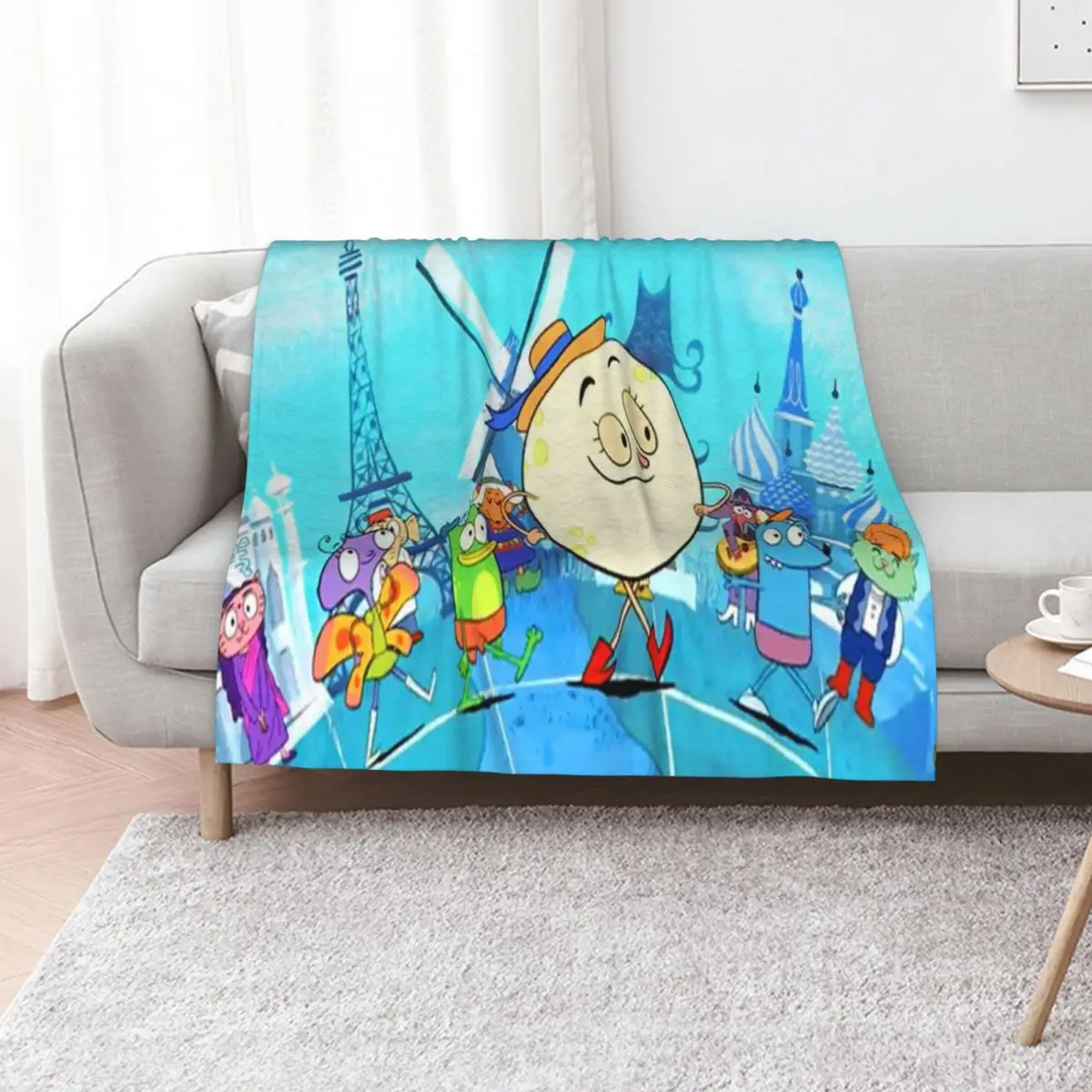 Let's Go Luna characters gift for fans Throw Blanket Soft Beds Shaggy Thermals For Travel Sofa Hairys Comforter Blankets