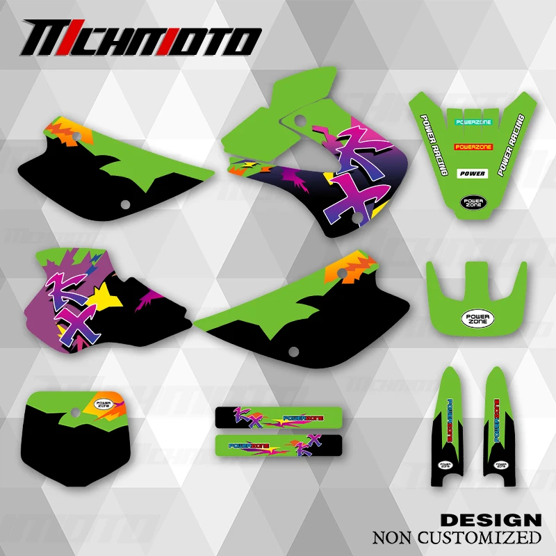 

MCHMFG новый стиль графические наклейки наборы наклеек для KAWASAKI KX KX80 1998 1999 2000 2001 2002 2003 2004
