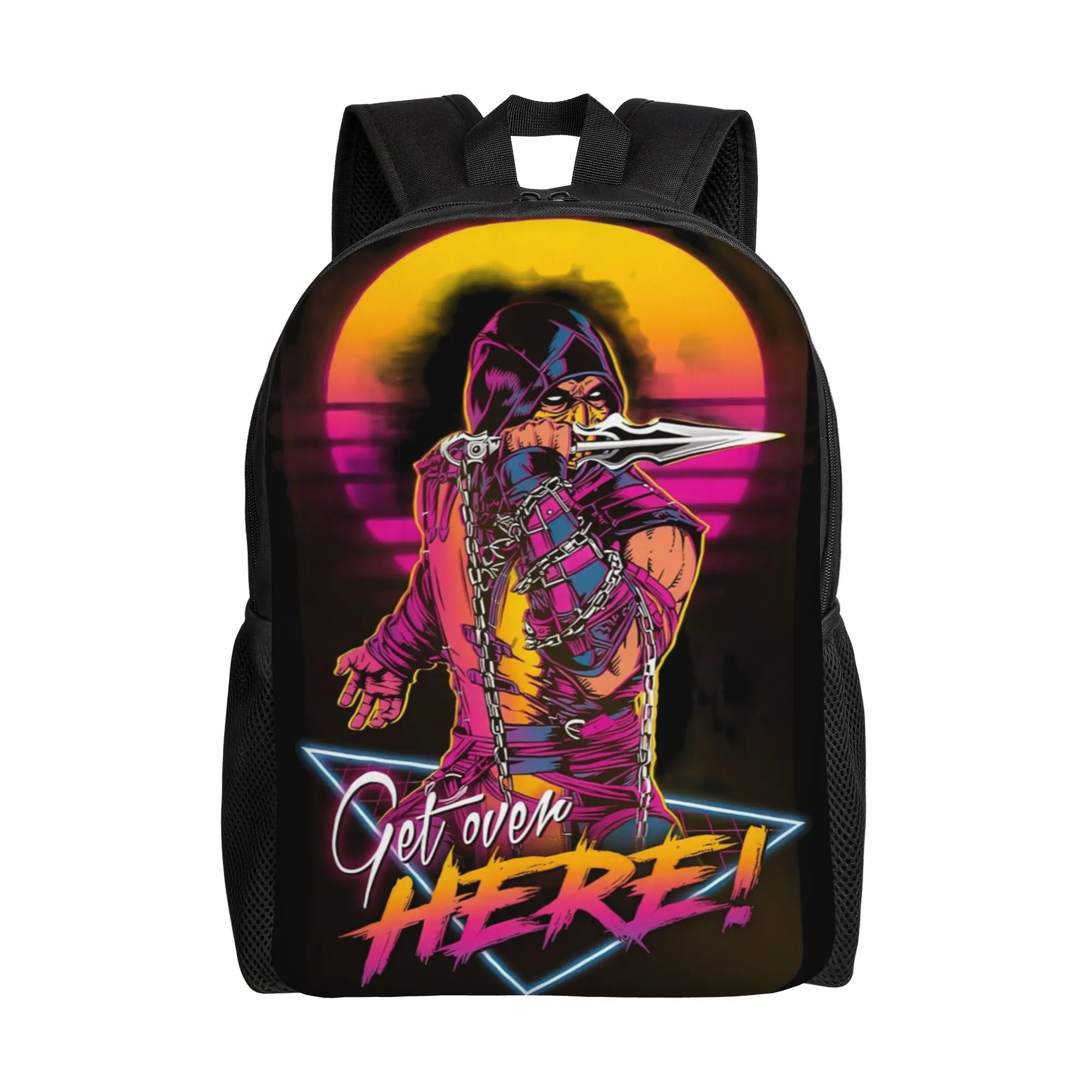 

Get over Here - MK Collection - Gamers Mortal Kombat Backpack for Men Women Cool Student Daypack Laptop Canvas Bags Outdoor