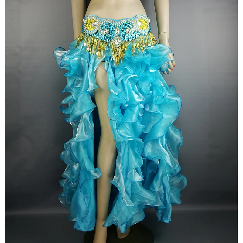 Novas mulheres traje de dança do ventre vestido solitário roupas de dança do ventre sexy saia de dança do ventre longo vestido de treinamento ou vestido de desempenho