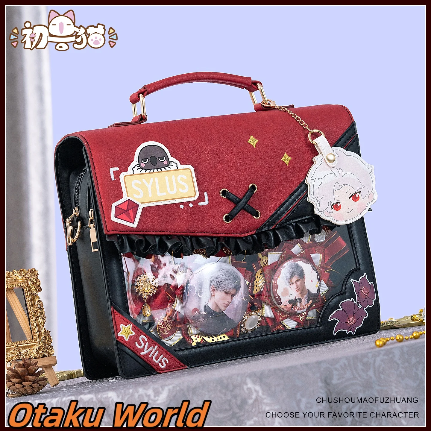 ในสต็อกความรักและดีพสเปซคาเลบ ซิลัส ราฟาเอล ไซน์ เซเวียร์กระเป๋าเป้สะพายหลังกระเป๋าคอสเพลย์อะนิเมะเกมนักเรียนกระเป๋าฮาโลวีนของขวัญ