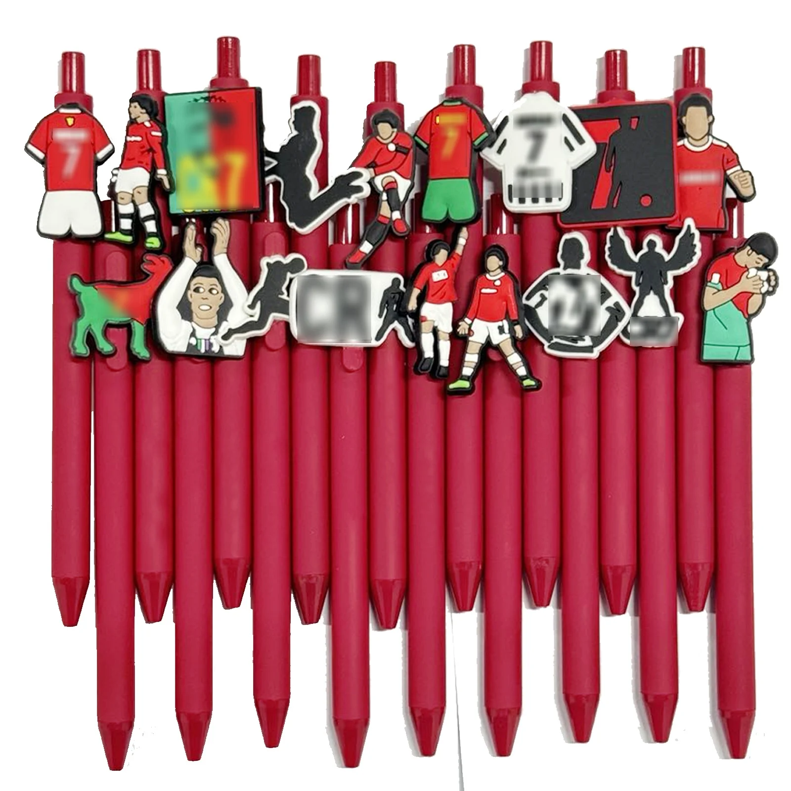 6/12/18 Stück rote Fußball-Kugelschreiber, Geschenk für Fußballfans, Partygeschenke, Geschenke für Fußballliebhaber, für Studenten, Lehrer, Büros – Detail 4