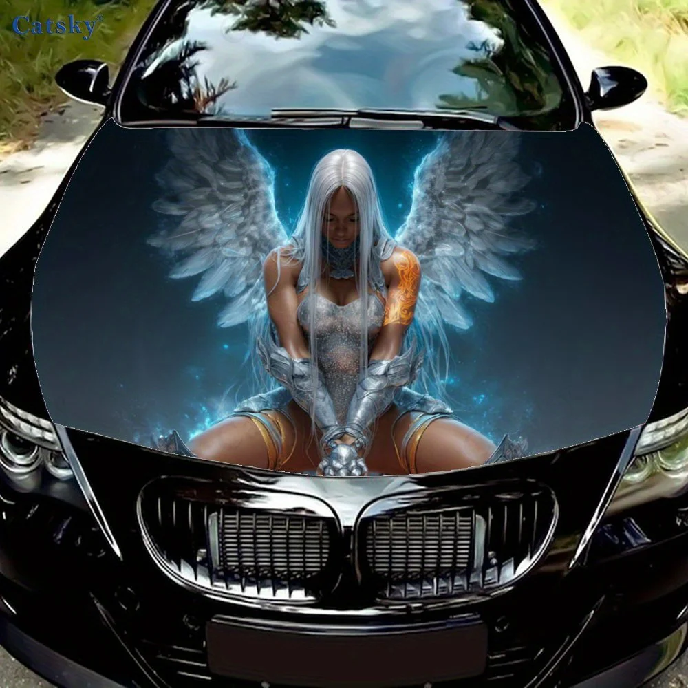 

Holy Angle Print car hood stickers, waterproof self-adhesive, scratch resistant, easy to stick, durable car PVC stickers, car de