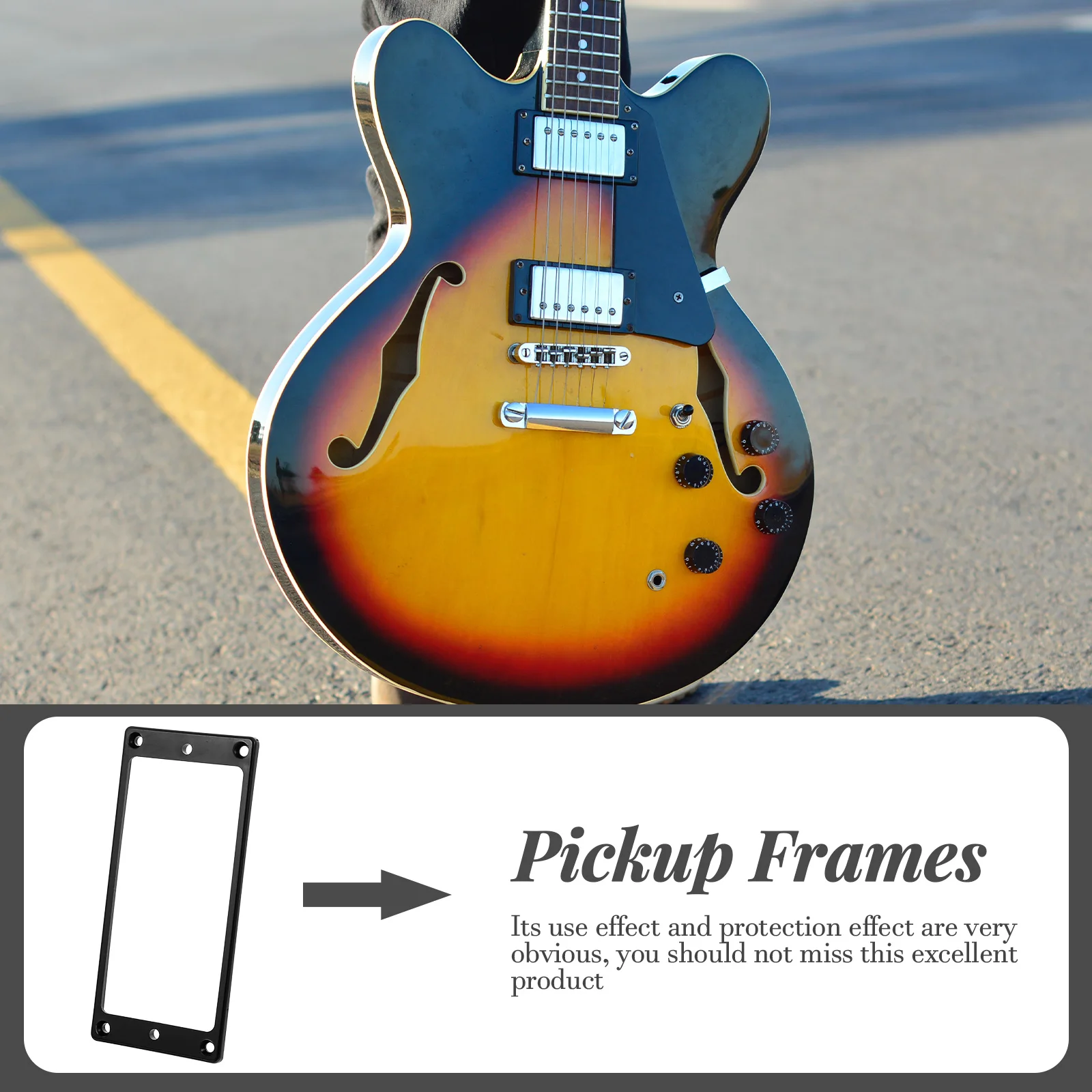

2 Pcs Dual Pickup Electric Guitar Accessories Frame Pickups Frames Covers Child