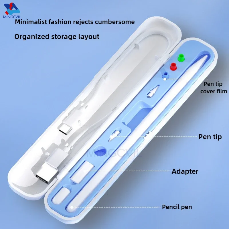 Universal Pencil Box For Apple Pencil 2 1 Cover for Xiaomi Pencil Stylus Case Pen Holder Protective Case for Huawei Stylus Box view 2