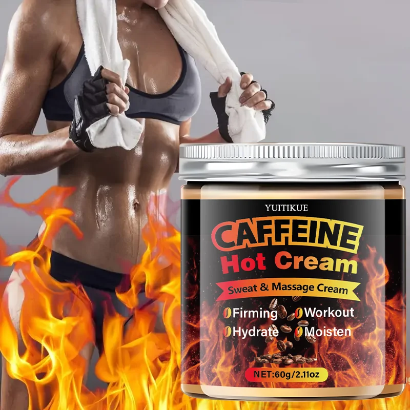 YUITIKUE Caffeine Hot Cream 60g - Thermogenic Sweat & Massage Cream, Tightens & Moisturizes for Workout Body Sculpting