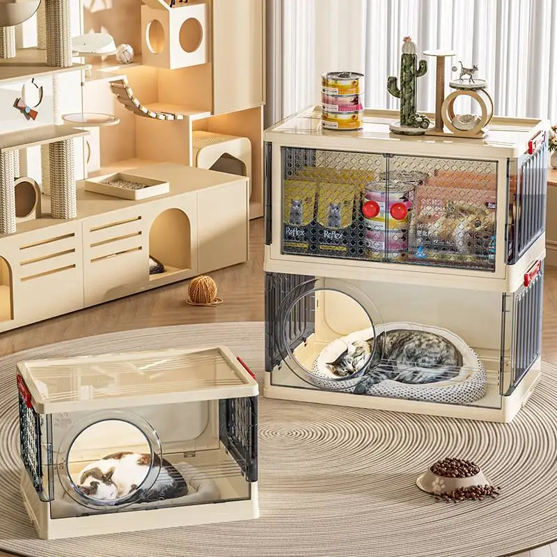 multi-layer-transparent-cage-pet-toy-snack-storage-large-capacity-stackable-pet-cabinet-multi-function-pet-house
