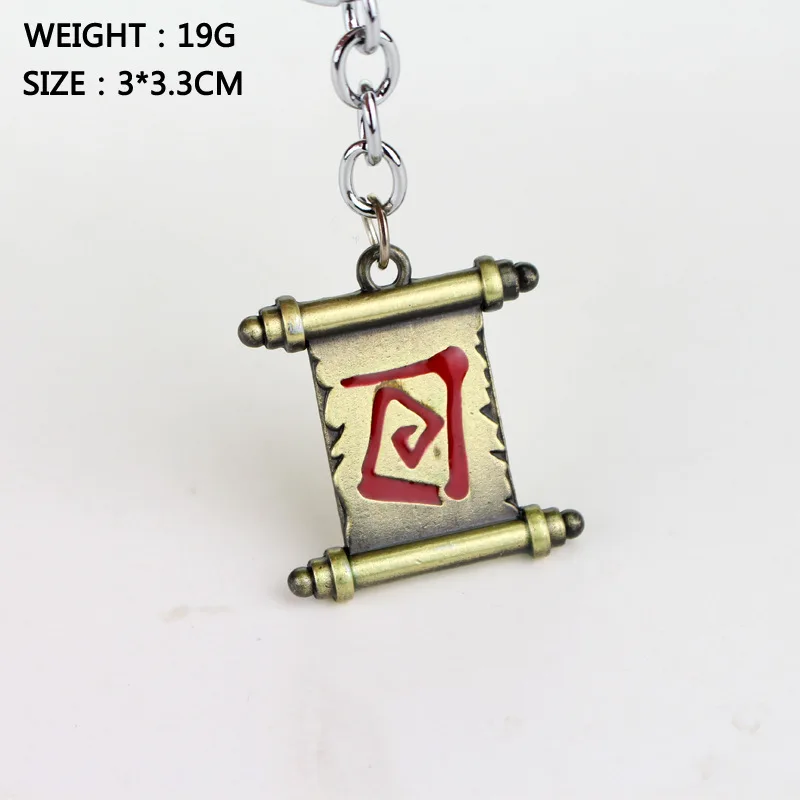 Game Dota 2 Alloy Keychain Butcher Pudge Key Chain Totem Pendant Transfer Scroll Amulet Car Key Pendant Jewelry