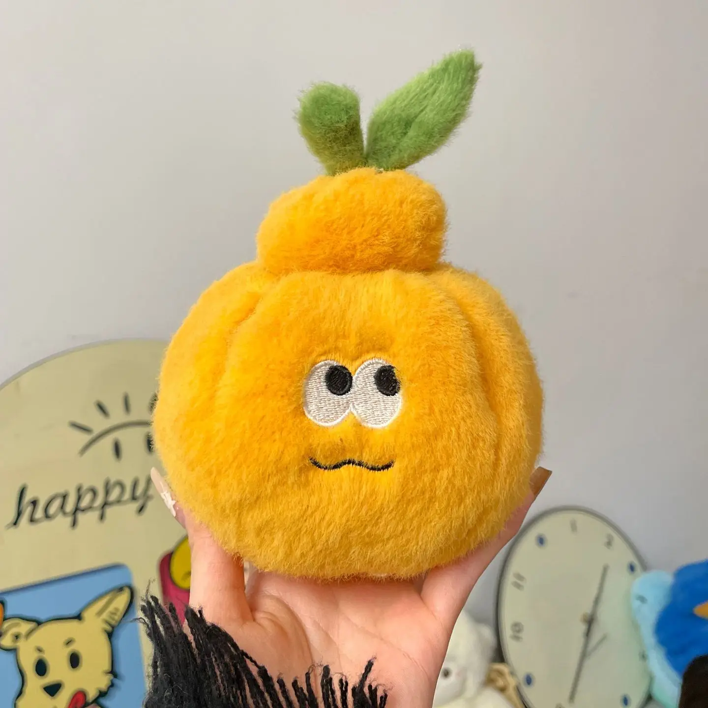 Surprise Plush Orange Toy Pendant Ring Holder Cute Fruit Series