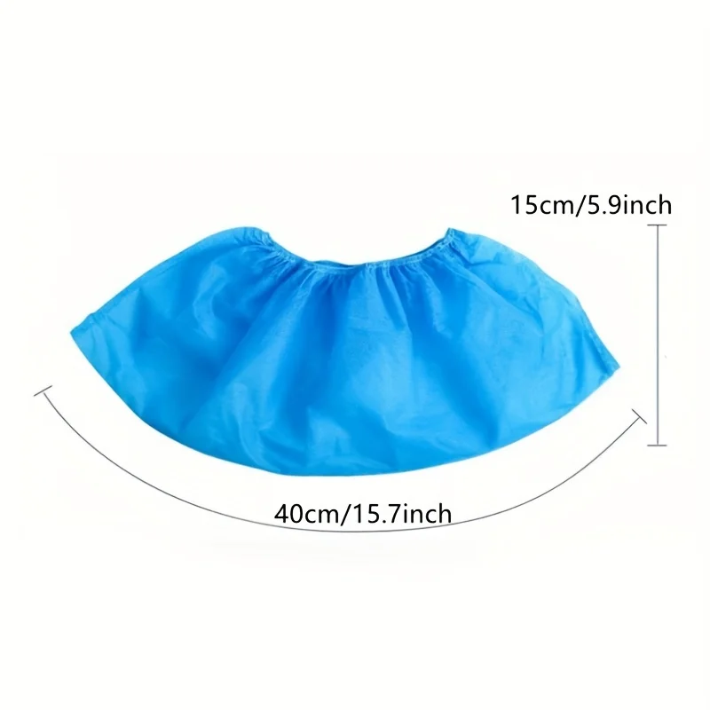 100pcs Durable Non-Woven Shoe Covers - Breathable, Dustproof, and Anti-Skid Foot Protection