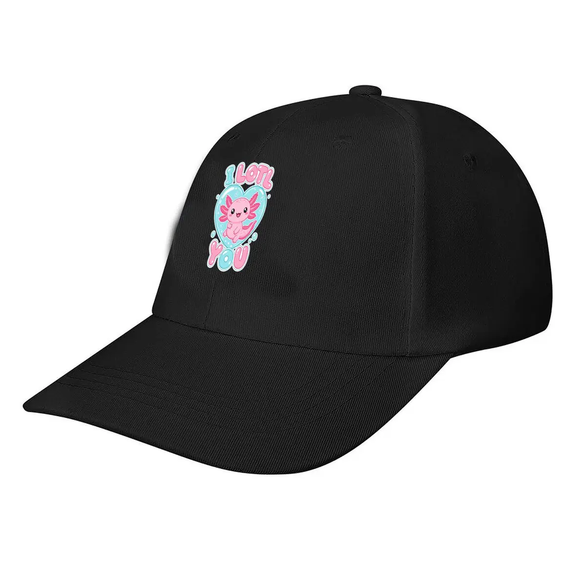 I Lotl You Axolotl Heart Bubble Baseball Cap Fashion Men Sunhat Women's Outdoor Sports