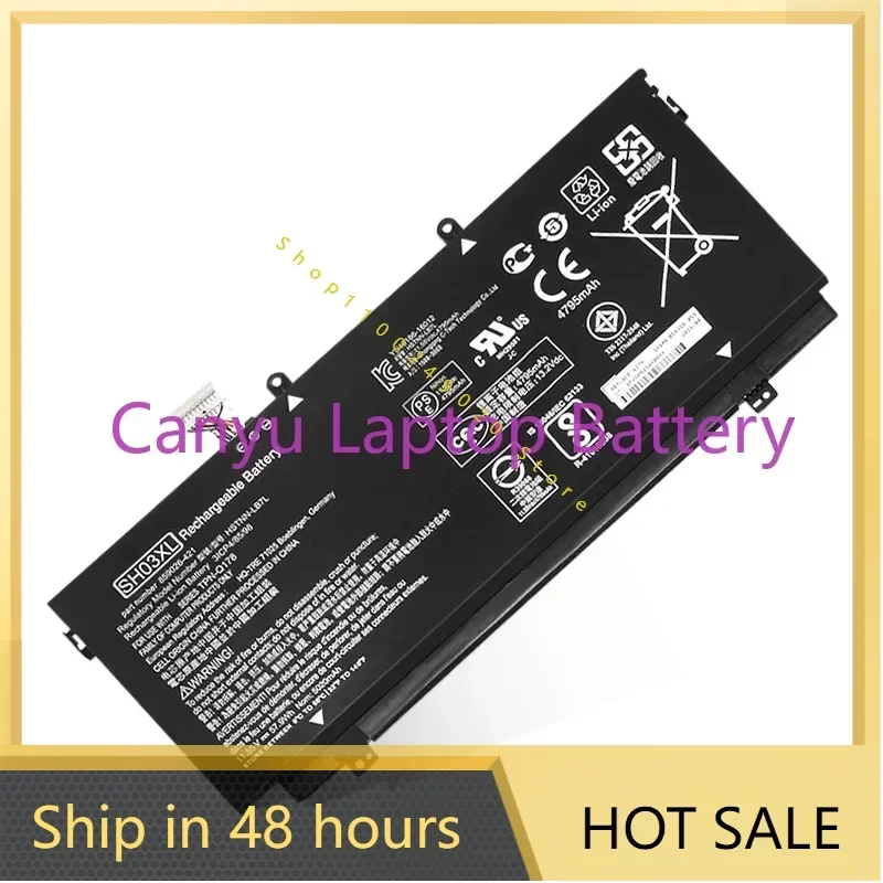 2024 For HP/HP Spectre X360 13-Ac033dx TPN-Q178 Sh03xl Battery Laptop battery