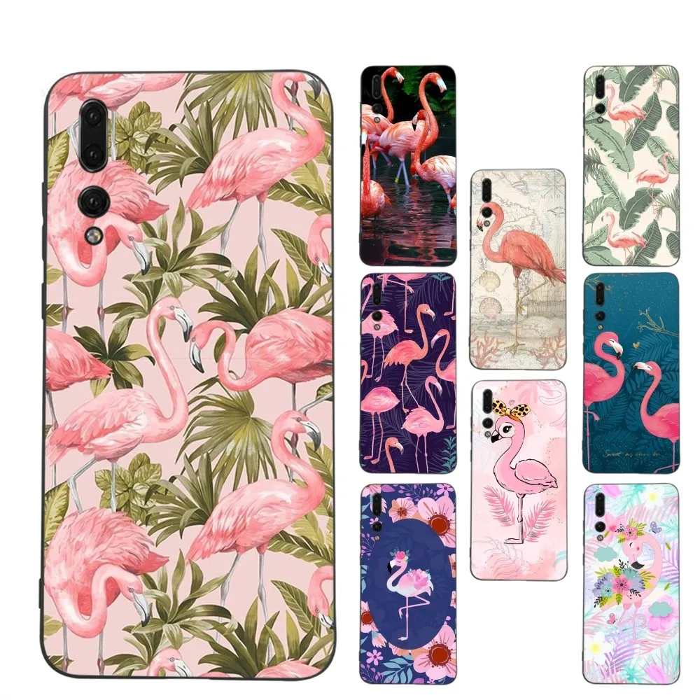 Flamingo bird Phone Case For Samsung A 13 21 30 31 32 51 52 53 70 for Huawei Honor 50 60 70 for OPPO vivo