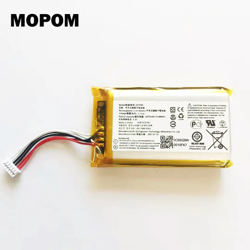 New 3.7V 2970mAh 973760 Replacement Battery For DJI SPARK, MAVIC PRO, MAVIC AIR Remote Controller Accumulator 6-wire Plug