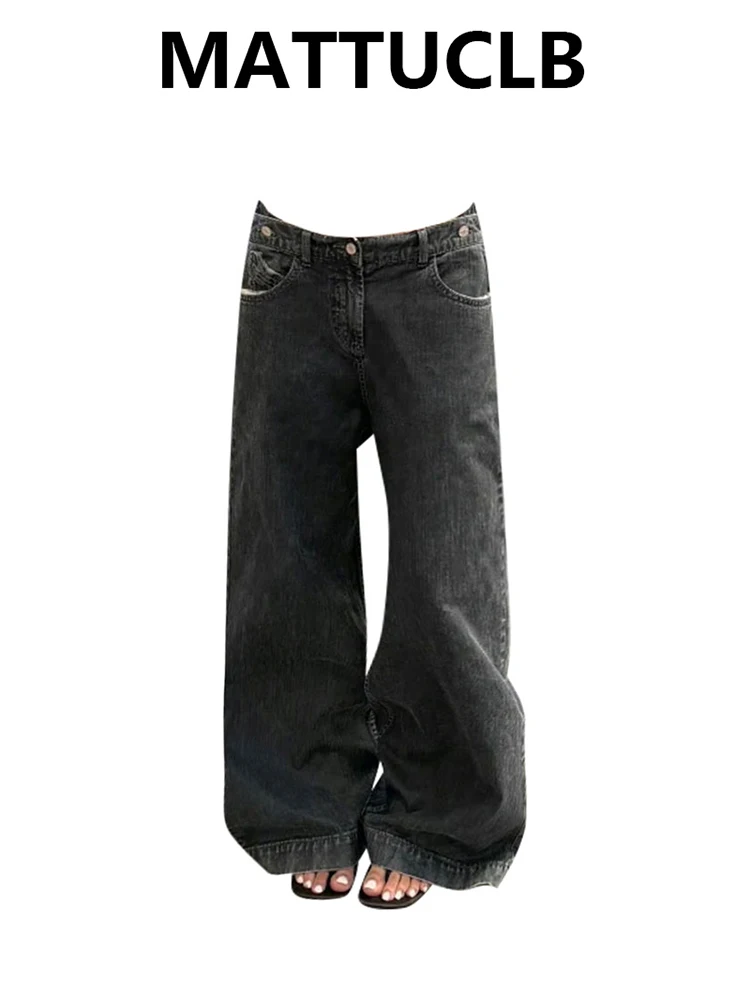 Automne hiver femmes Jean japonais Abi Y2K Streetwear haute rue Baggy Harajuku Denim maman pantalon Grunge Cyber Punk foncé académique