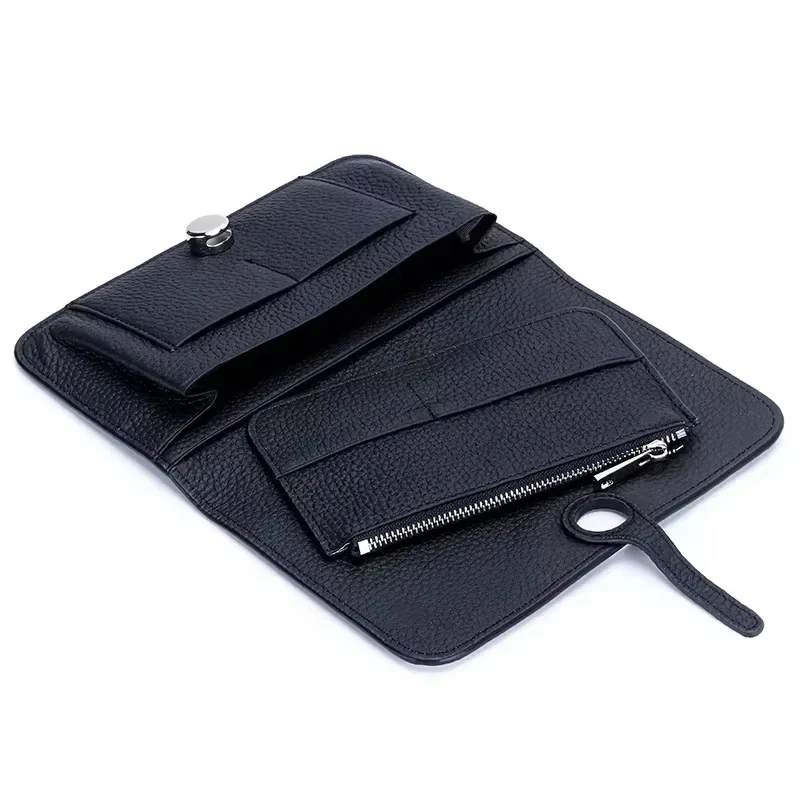 Genuine Leather Women's Long Wallet Large Capacity Passport Holder Ladies Foldable High-Capacity Wallet for Woman Clutch Bag New view 5