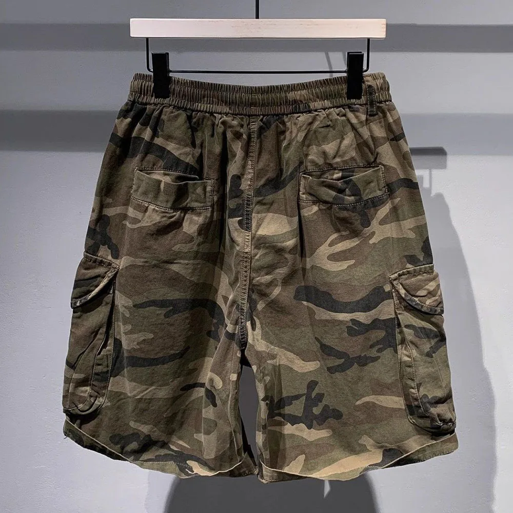 American Style Workwear Camouflage Shorts Mens Summer Outdoor Trend All-Match Leisure Multi-Pocket Shorts Loose Sports Pants