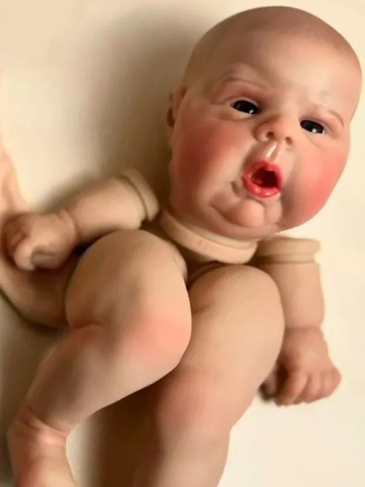 

Hand Painted Hair Reborn Doll Kit Gounchi 20inch Lifelike Soft Touch Multiple Layers Painting Doll Parts with Visible Veins