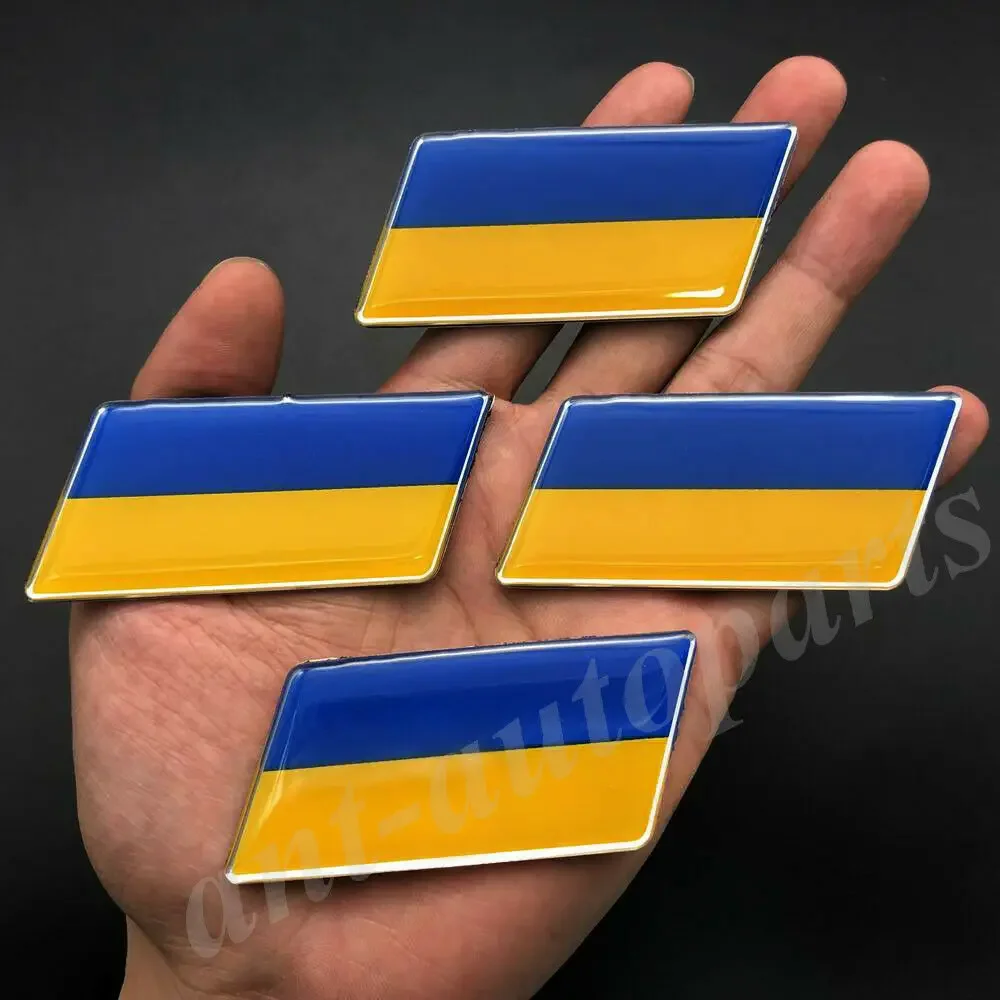 

4x Ukraine Flag Car Fender Emblem Badge Motorcycle Fairing Decals Sticker
