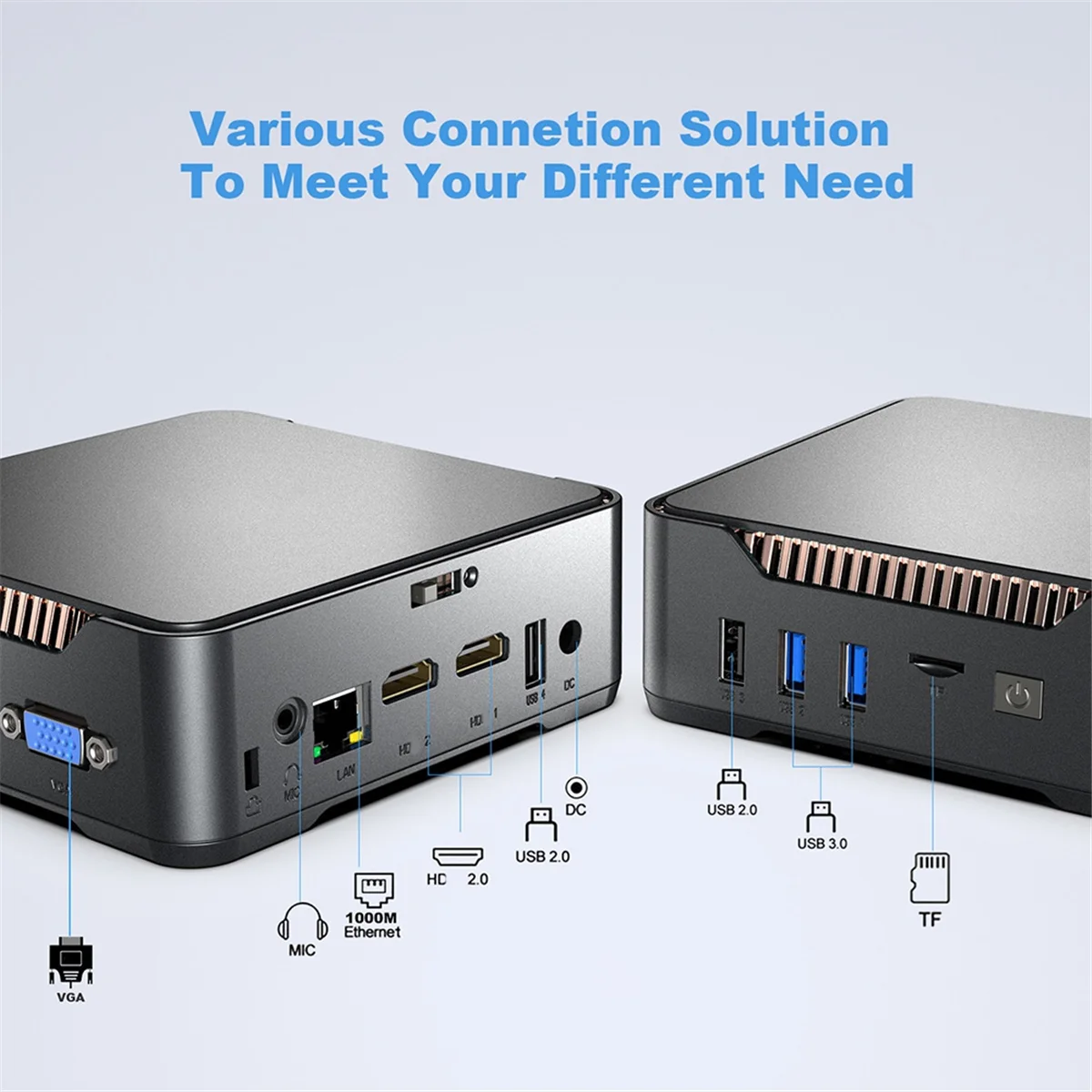 

A05RP Mini PC Celeron J4125 16GB DDR4 256GB SSD Gaming Mini PC 2.4G 5G WiFi 1000M Mini Computer Windows10 EU Plug