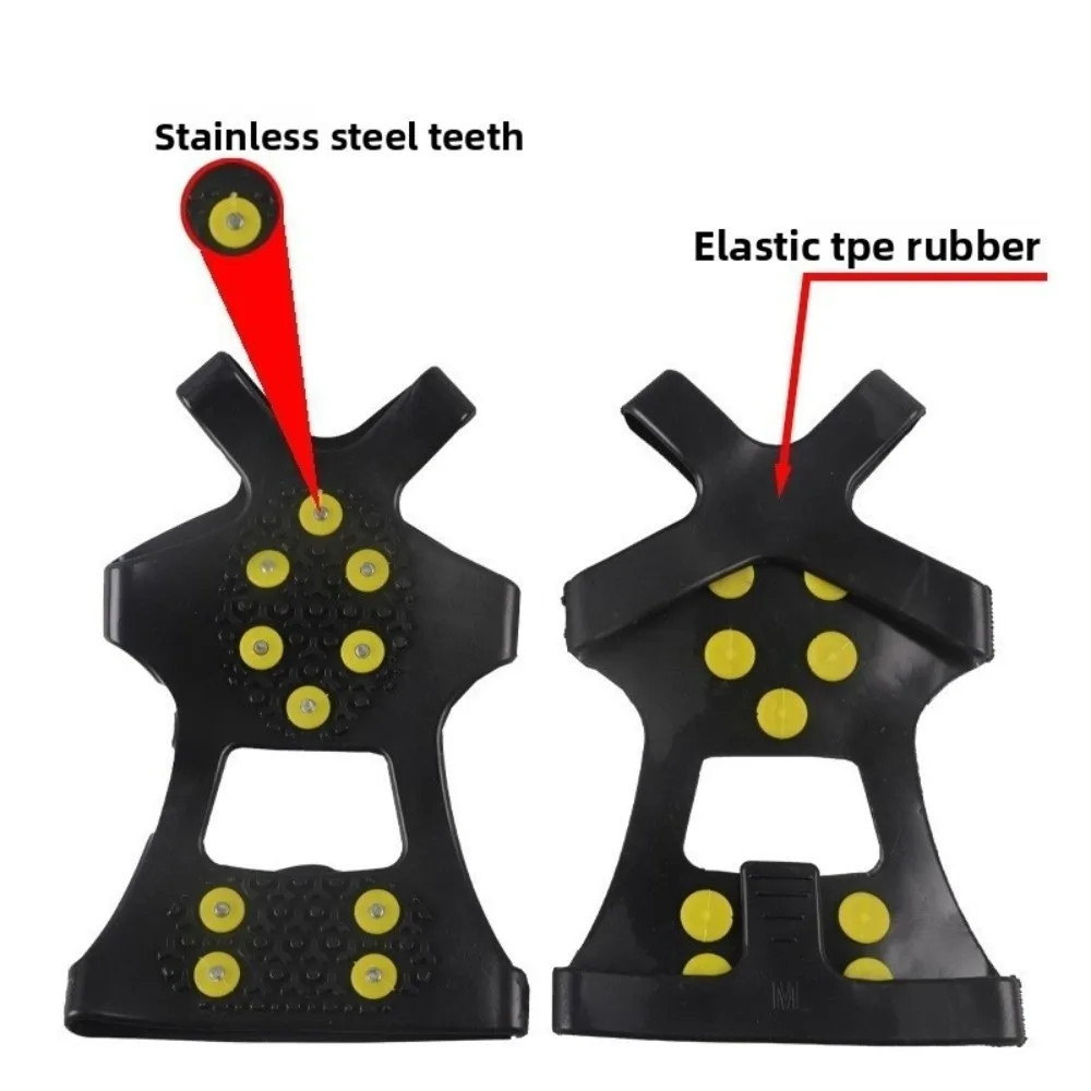 New 10 Teeth Ice Claw Universal Anti-Slip Ice Gripper Spike Spike Spike Grips Cleats Winter Outdoor