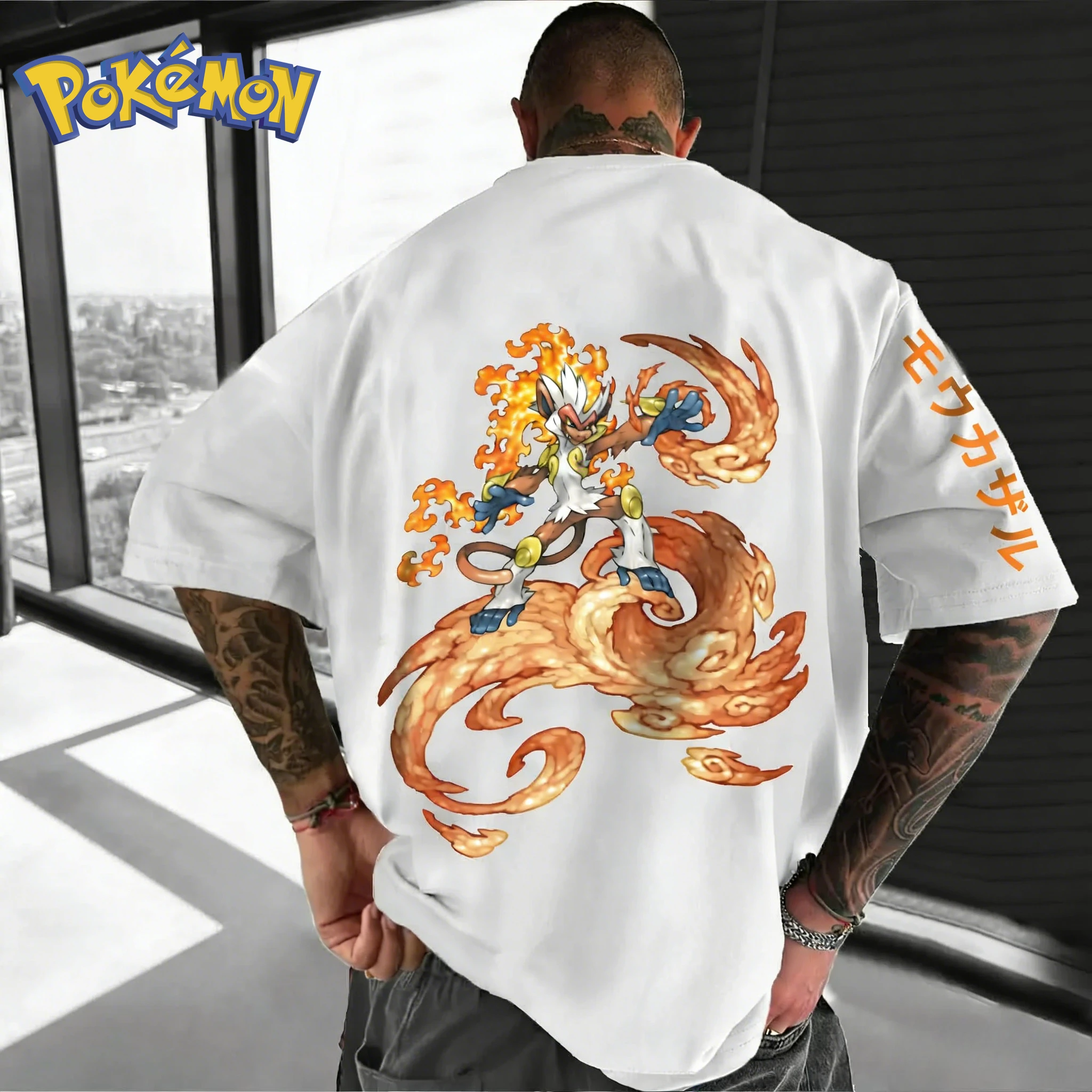 

Футболка с принтом Pokémon Game Infernape 2026, мужская и женская летняя новая уличная футболка в стиле хип-хоп, повседневный свободный топ Y2K для родителей и детей