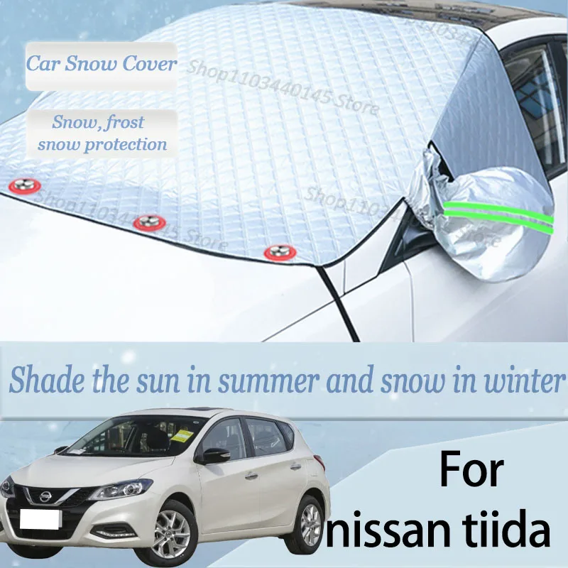 

For nissan tiida car Snow Windscreen, Snow, Frost, Dust and UV Visor, Winter car clothing, thick magnetic