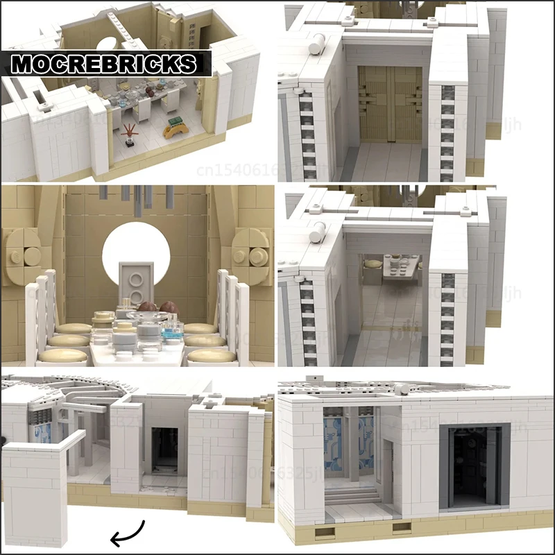 Famous Film Scene Architecture Cloud City MOC Diorama Building Blocks Assembly Bricks Puzzle Collection Model Toys Gifts