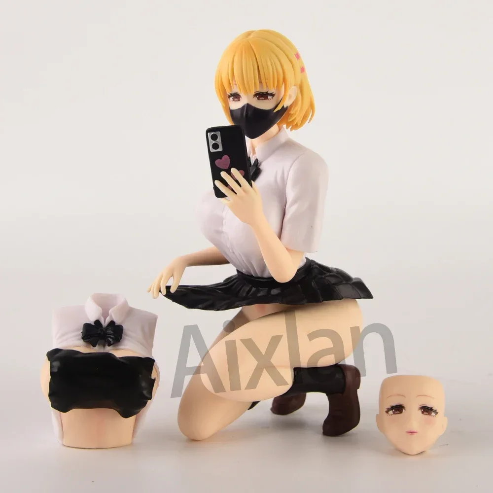Симпатичная аниме Lechery фигурка Aixlan 13 см, маска Yuanzi, селфи, красивая девушка, сексуальная девушка, экшн-фигурка из ПВХ, Коллекционная модель, игрушки для детей