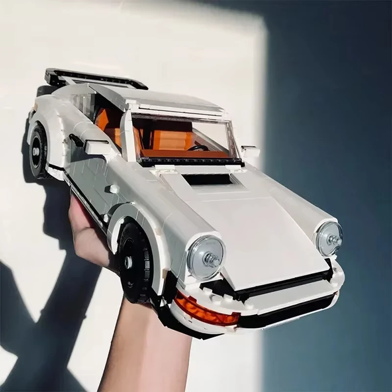 MOC technology white supercar super racing car suitable for model building blocks building blocks children's toys boys Day gifts