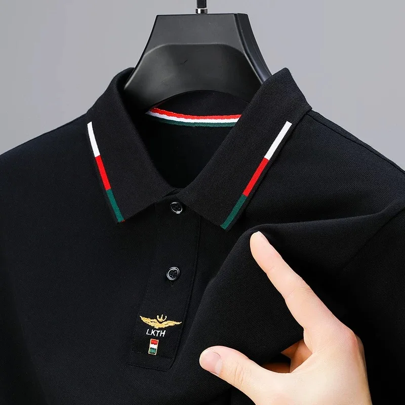 

Высококачественная модная мужская рубашка поло с короткими рукавами и вышивкой, дизайнерская брендовая футболка, летняя дышащая хлопковая повседневная рубашка Paul 2025s