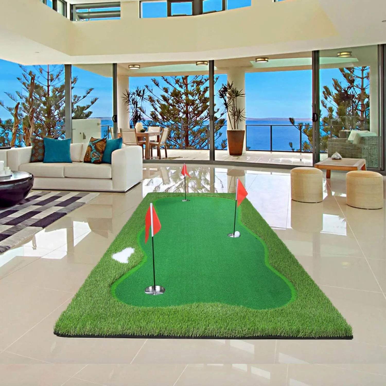 

Factory Custom Mini Golf Course Full Size Putting Green Golf Practice Training Aid Putting Mat Golf Simulators for Home Backyard