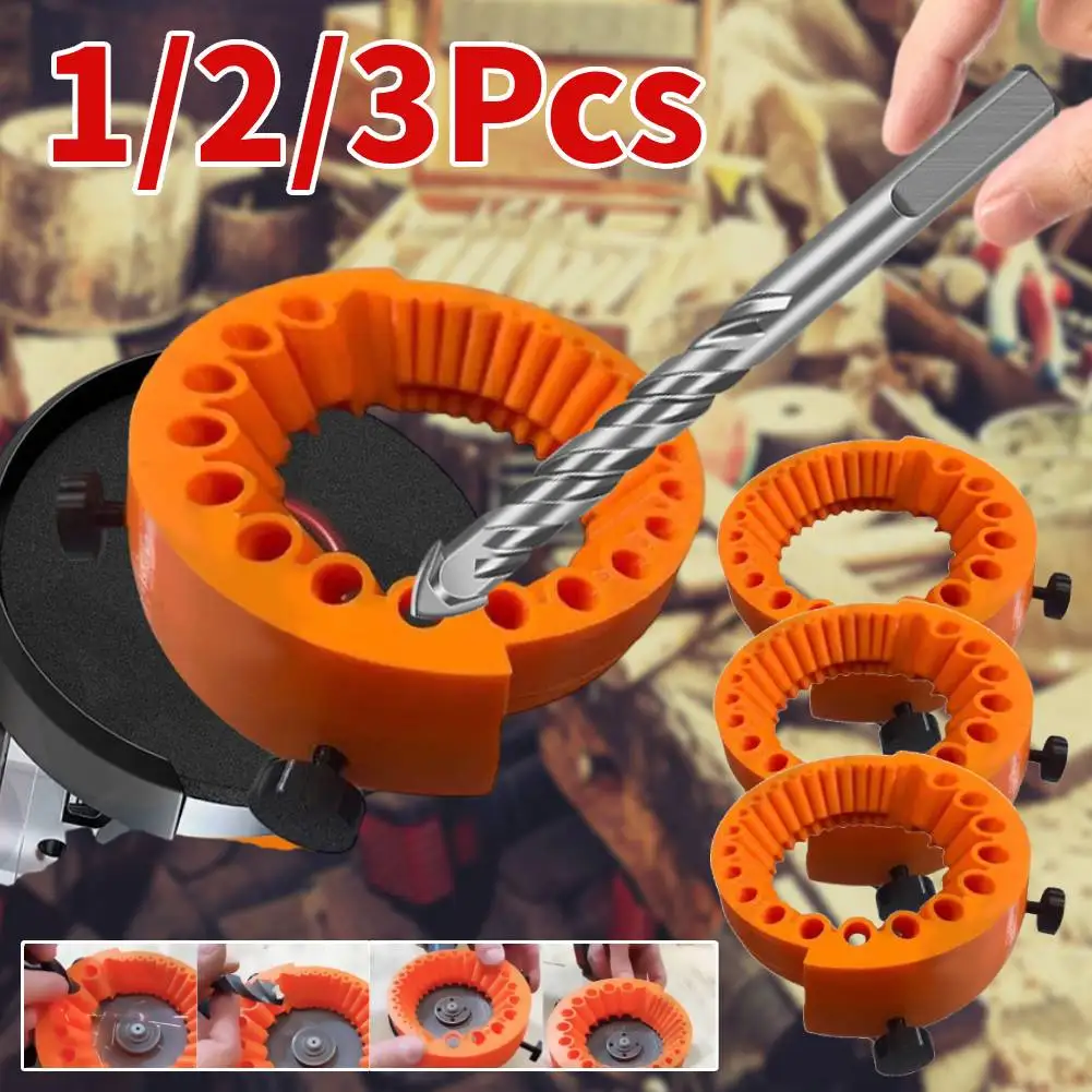 1/2/3Pcs Drill Bit Sharpener with Gloves Power Drill Bit Sharpening Tool for 125 mm Angle Grinder Drill Bits Grinding Attachment
