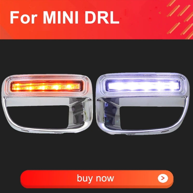 

1 Pair New LED Daytime Running Light Assembly for BMW MINI Series with White DRL and Yellow Turning Signal Light