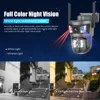 屋外ソーラーセキュリティ監視カメラ,cctv v380 pro,360人の自動追跡,3レンズ,4g sim,6k,12mp,10倍ズーム 6