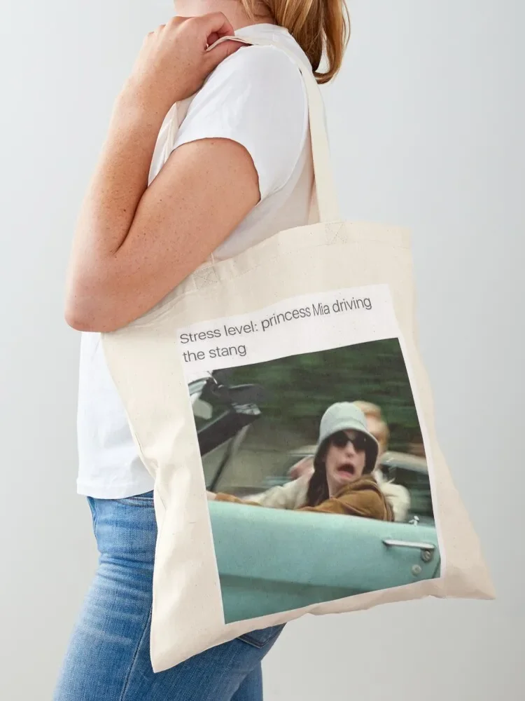 Stress Level: Mia driving the stang Tote Bag custom fabric bag hand bag ladies bags luxury women