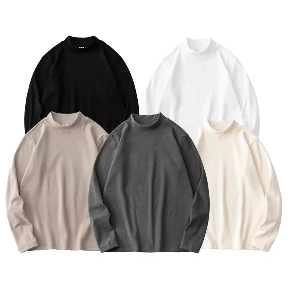 Polyester Men's Thermal Underwear Cold Weather Thermal Clothes Warm Long Sleeve Shirt Base Layer Plus Velvet Shirt