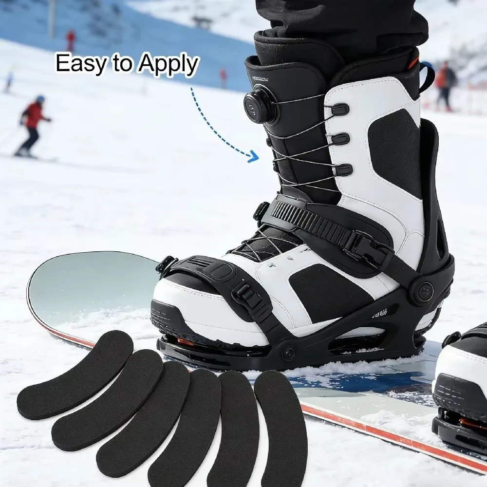Self-Adhesive Gel Pad for Ski Boots Soft Foam Curved Design Ski Boots Ankle Pad Anti-Blister Shock Absorption