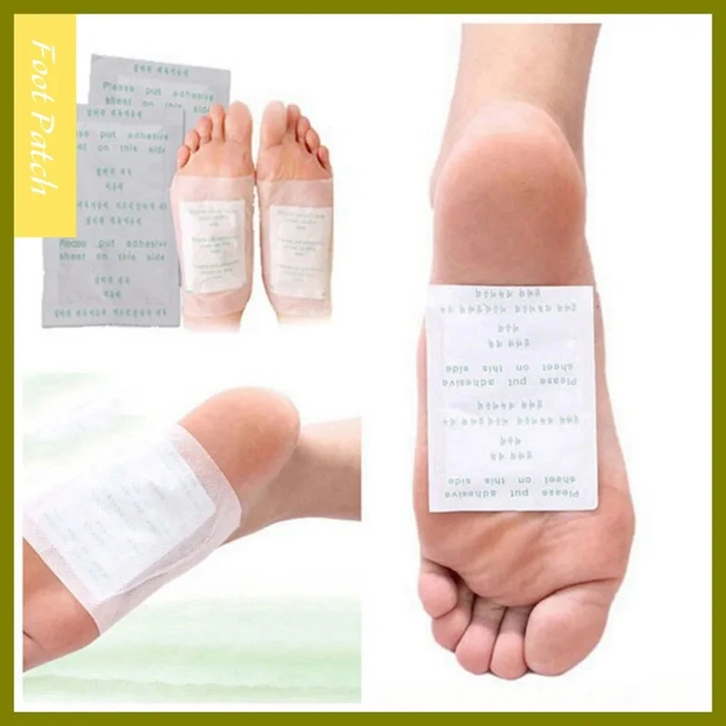 Detox Foot Patches com Adesivo, Ferramenta de Cuidados com os Pés, Melhore o Sono, Almofadas de bambu para Detox, 50 Pares, 100Pcs