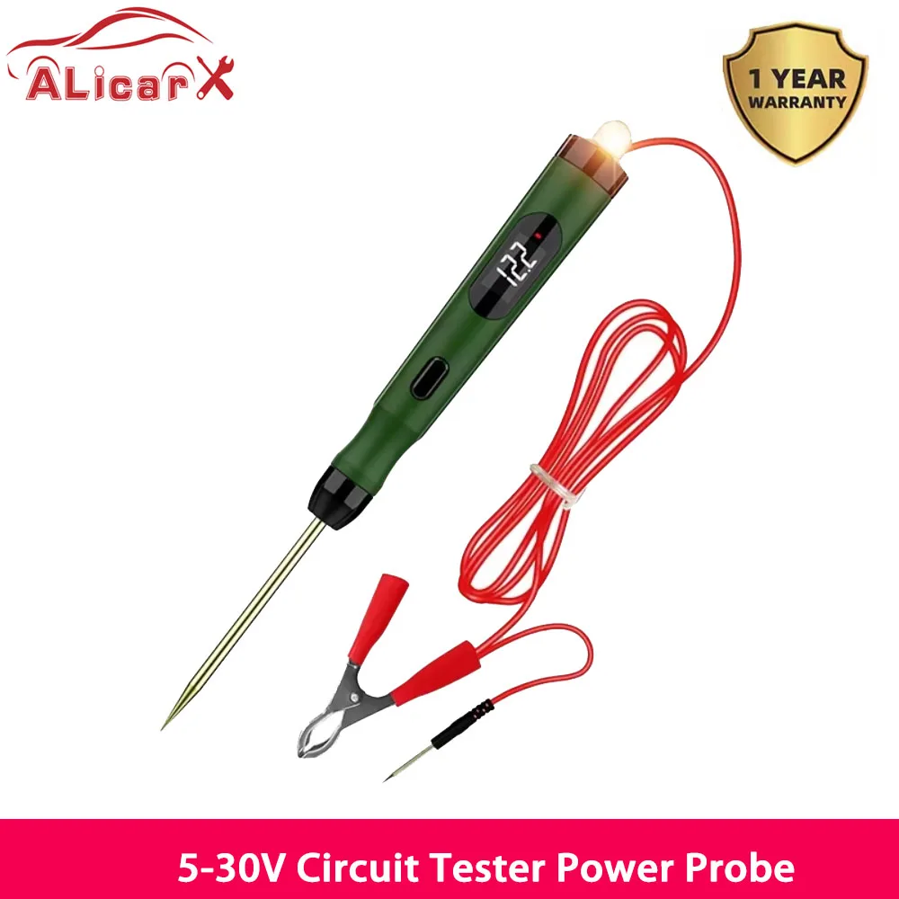 JDiag P50 Car Electrical Circuit Tester Probe 5V-30V Digital Display Circuit Test Pen Car Circuit Tester Lamp Voltage Test Pen