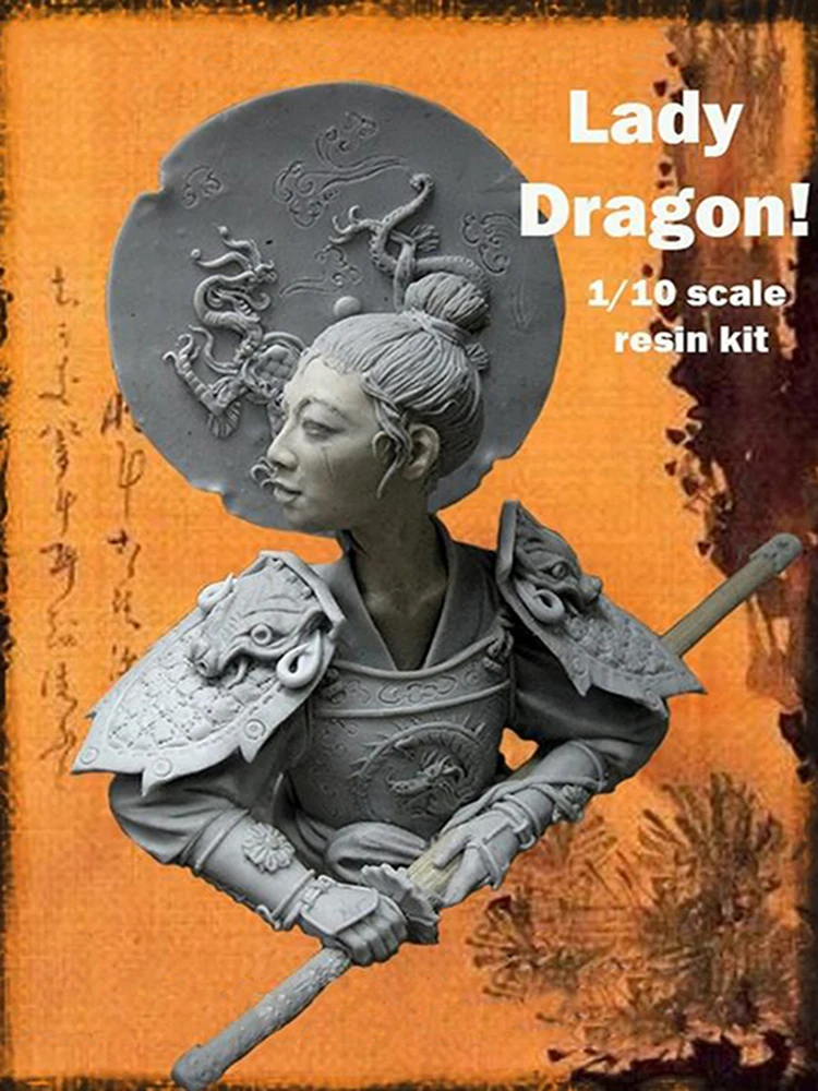 

1/10 ancient officer japan warrior BUST Resin figure Model kits Miniature soldier Unassembly Unpainted